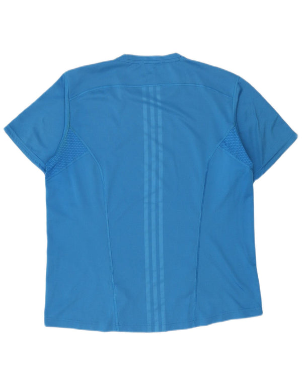 Adidas Mens T-Shirt Top Large Blue Polyester