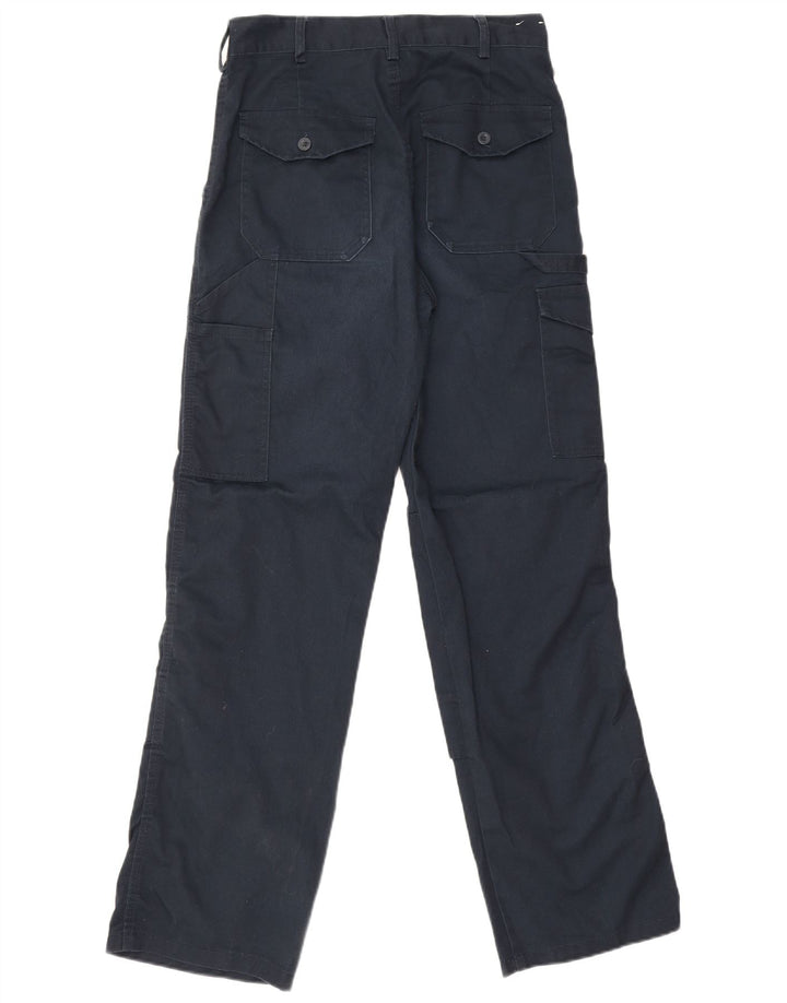 Dickies Mens Straight Cargo Trousers W28 L31 Navy Blue Polyester