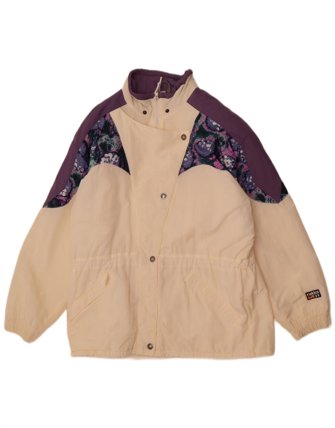 Rukka Womens Loose Fit Windbreaker Jacket EU 38 Medium White Colourblock