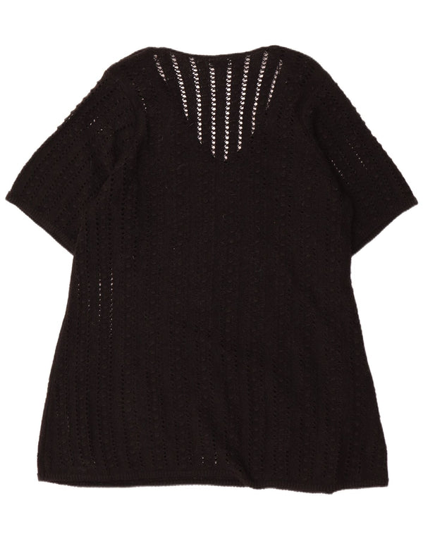 Zara Womens Oversized Short Sleeves Jumper Dress UK 16 Large Black