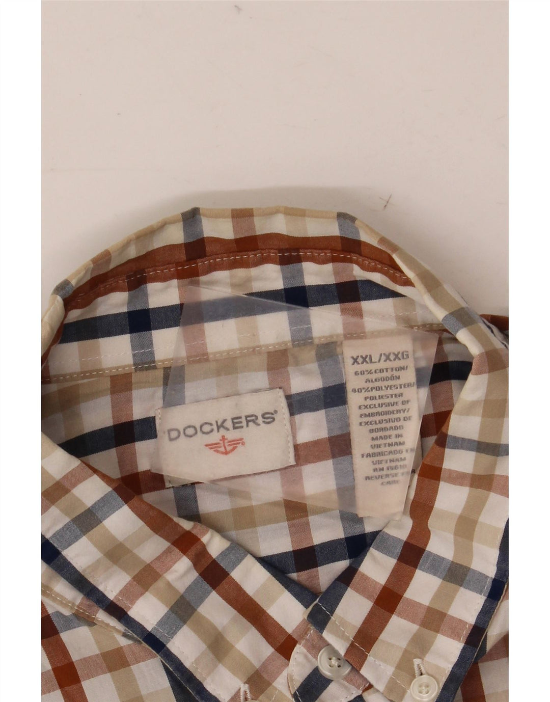 Dockers Mens Shirt 2XL Multicoloured Check Cotton