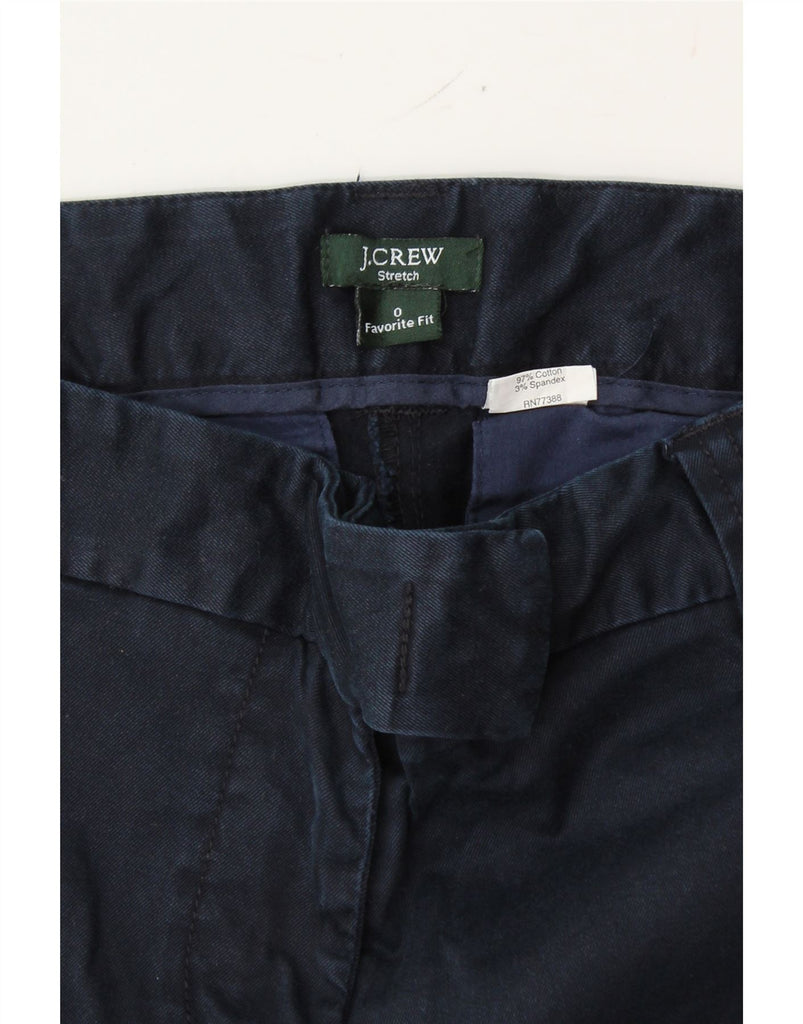 J. CREW Womens Favorite Fit Capri Trousers US 0 XS W26 L20 Navy Blue Vintage J. Crew and Second-Hand J. Crew from Messina Hembry 