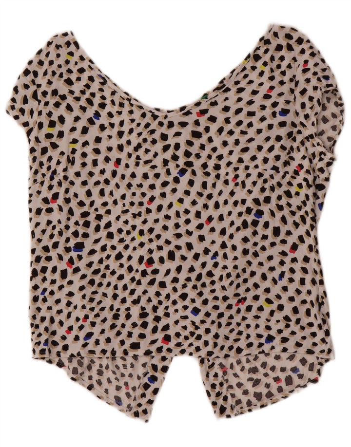 Benetton Womens Blouse Top UK 16 Large Multicoloured Spotted