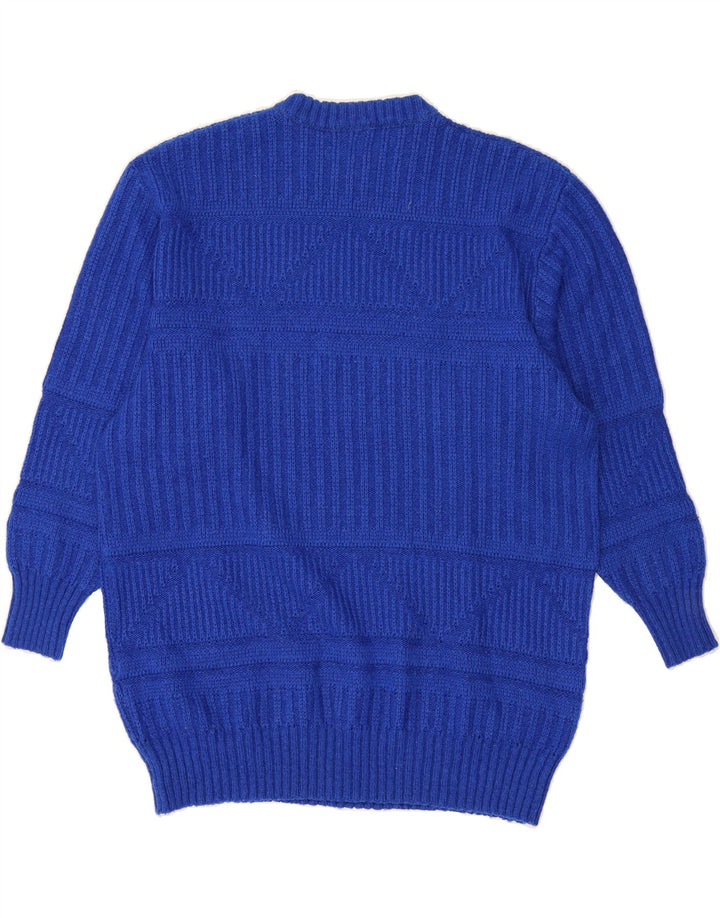 VINTAGE Womens Crew Neck Jumper Sweater UK 14 Large Blue Vintage Vintage and Second-Hand Vintage from Messina Hembry 