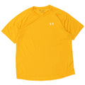 UNDER ARMOUR Mens T-Shirt Top Large Yellow Polyester