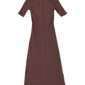 ZARA Womens Maxi Dress UK 10 Small Brown Cotton