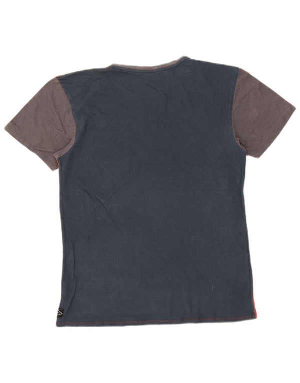 Billabong Mens Slim Fit T-Shirt Top Small Red Colourblock Cotton