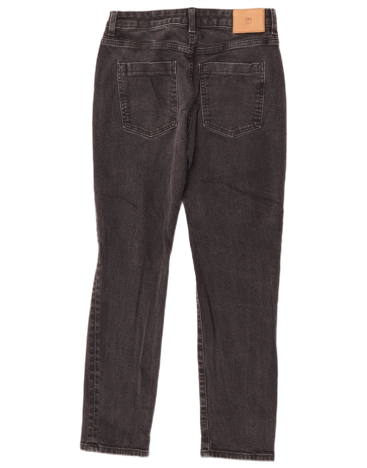 Zara Womens Distressed Slim Jeans EU 36 XS W26 L28 Black