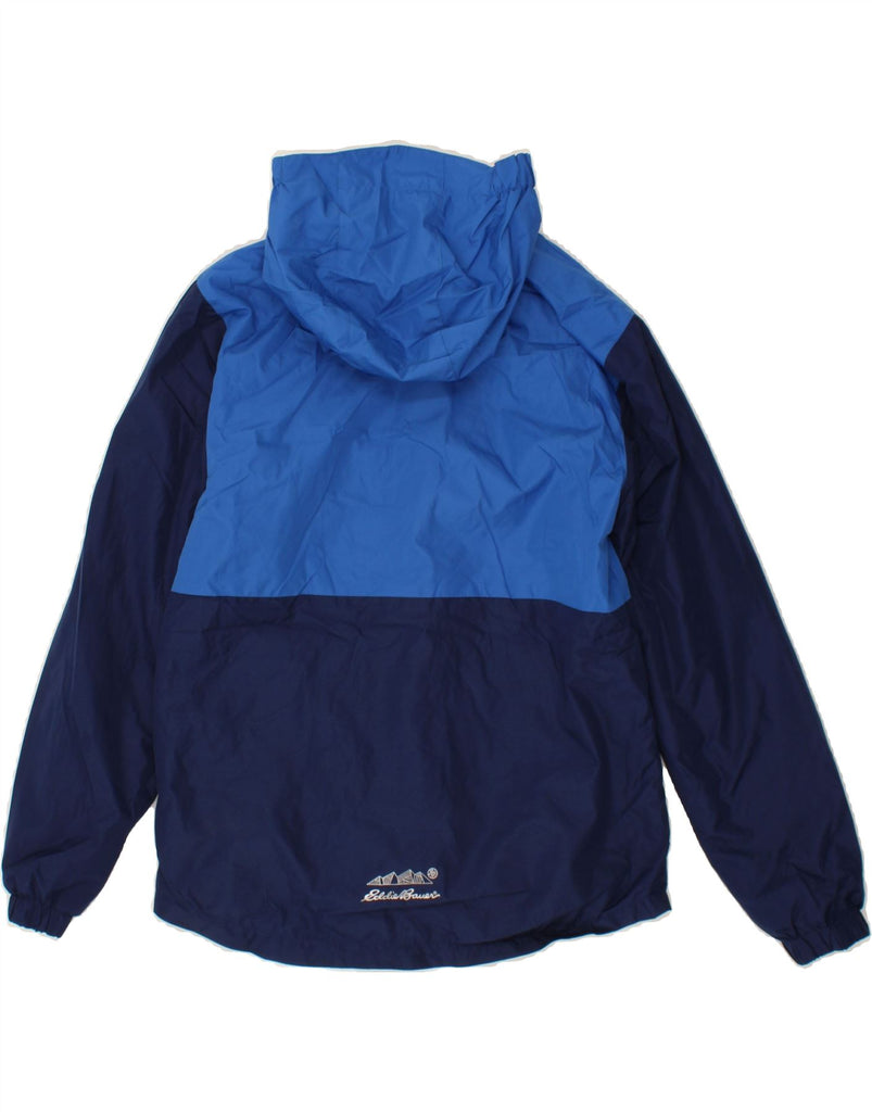EDDIE BAUER Boys Hooded Rain Jacket 14-15 Years Large Navy Blue Vintage Eddie Bauer and Second-Hand Eddie Bauer from Messina Hembry 