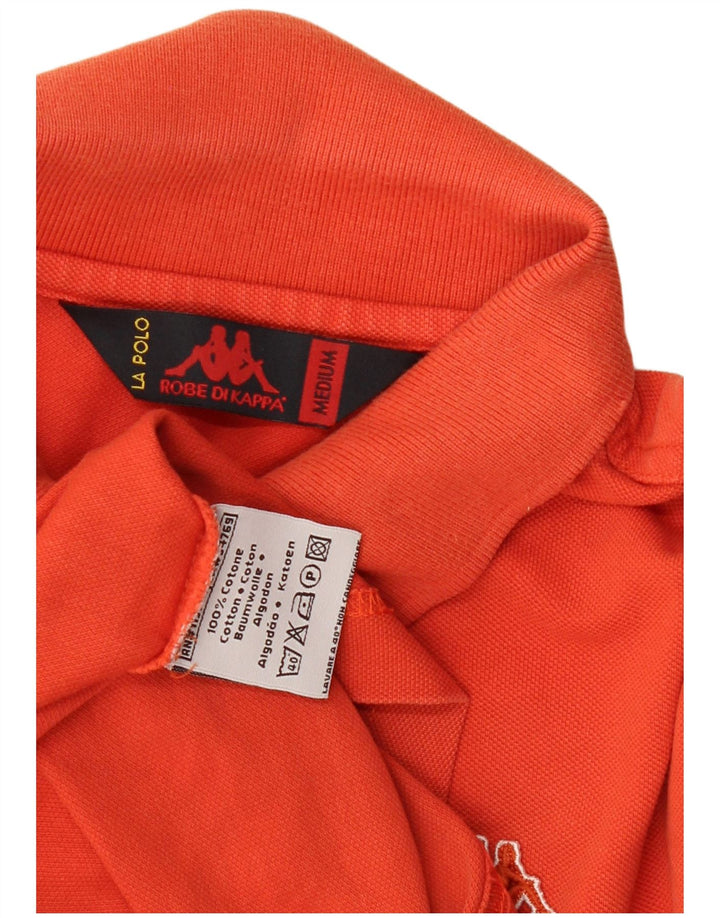 Kappa Mens Polo Shirt Medium Orange Cotton