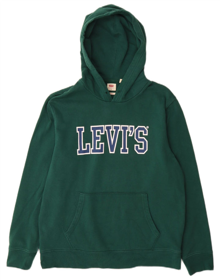 Levi's Mens Standard Graphic Hoodie Jumper Medium Green