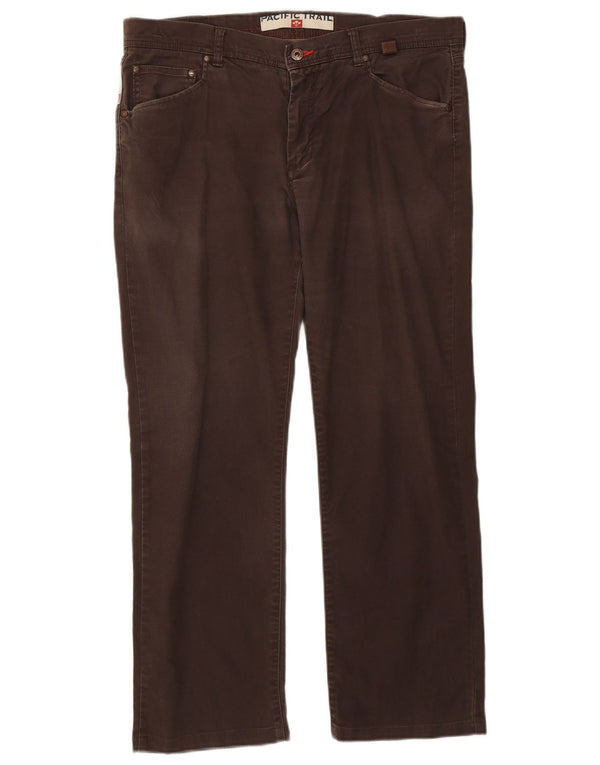 Pacific Trail Mens Straight Casual Trousers W38 L29 Grey Cotton