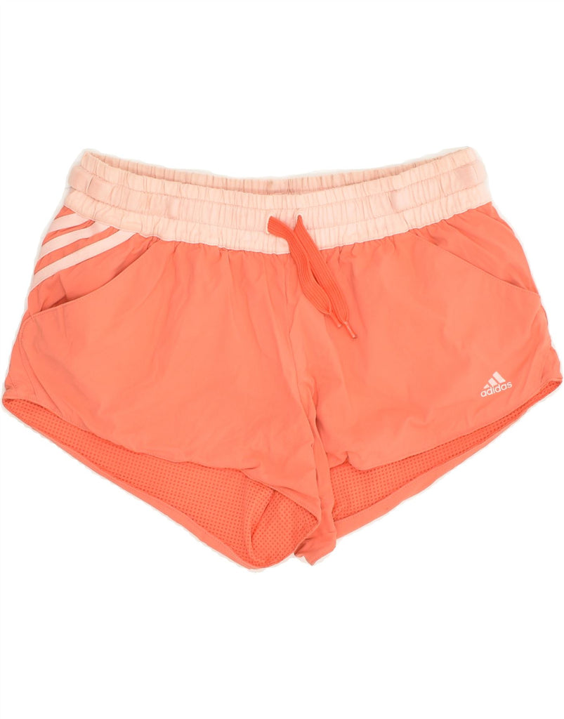 ADIDAS Womens Sport Shorts UK 8 Small Orange Polyamide | Vintage Adidas | Thrift | Second-Hand Adidas | Used Clothing | Messina Hembry 