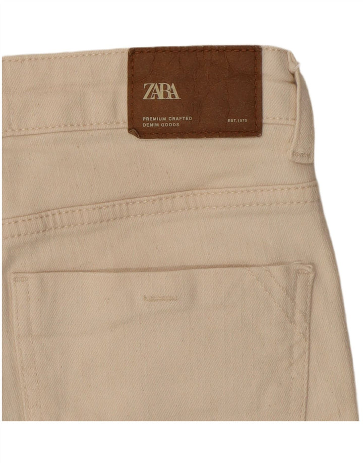 Zara Womens Cropped Jeans EU 40 Medium W28 L25 Beige