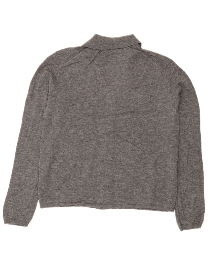 Zara Womens Cardigan Sweater UK 18 XL Grey Wool