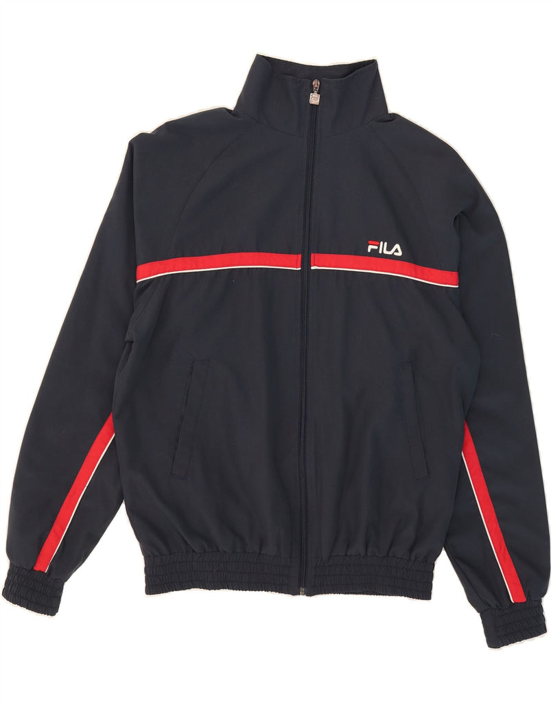 FILA Mens Tracksuit Top Jacket Small Navy Blue Polyester Vintage Fila and Second-Hand Fila from Messina Hembry 
