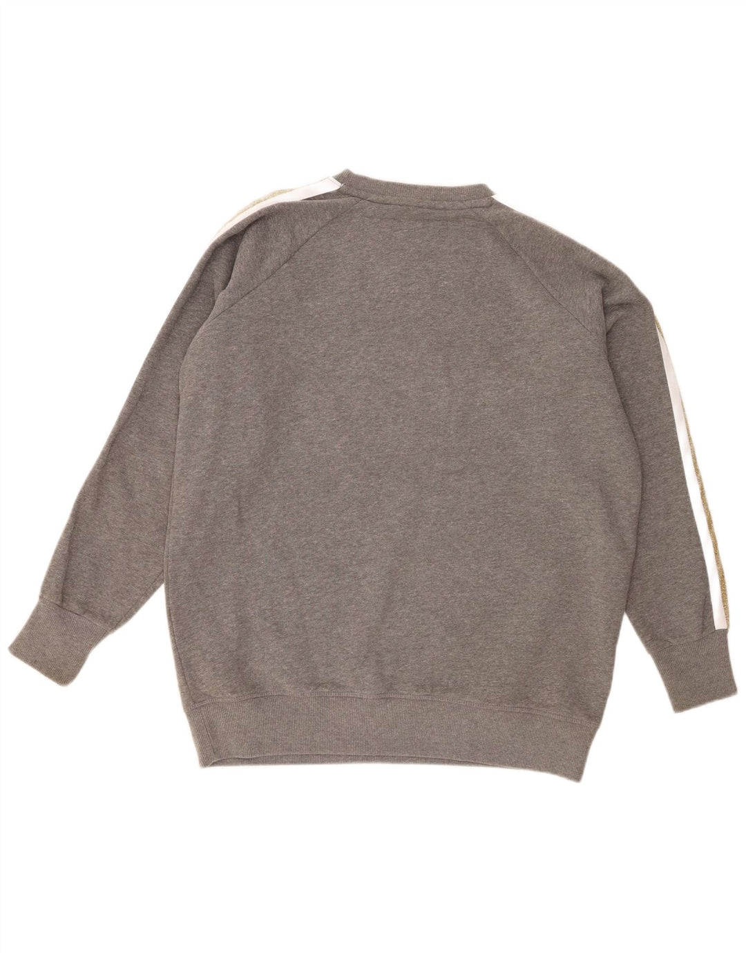 Superdry Womens Graphic Oversized Sweatshirt Jumper UK 6 XS Grey Flecked