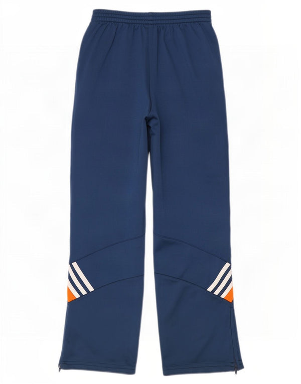 Adidas Boys Tracksuit Trousers 10-11 Years Navy Blue Colourblock Polyester