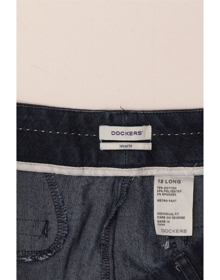 DOCKERS Womens Bootcut Jeans US 12 Large W34 L33 Navy Blue Cotton Vintage Dockers and Second-Hand Dockers from Messina Hembry 
