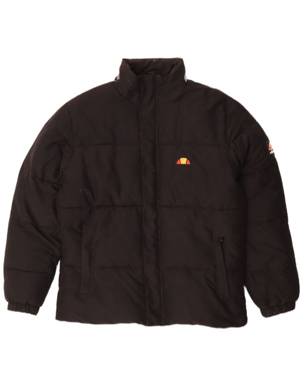 Ellesse Mens Graphic Padded Jacket UK 40 Large Black Polyester