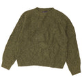 Marks & Spencer Womens Crew Neck Jumper Sweater UK 14 Medium Green Flecked