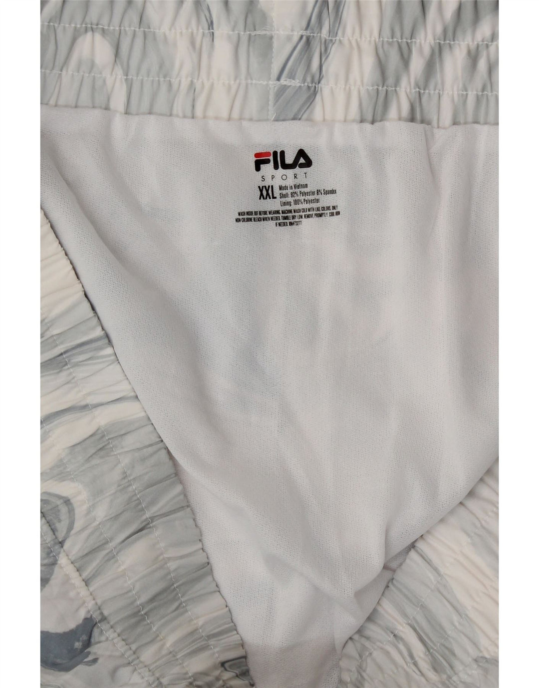 Fila Womens Sport Shorts UK 20 2XL  Grey Tie Dye Polyester