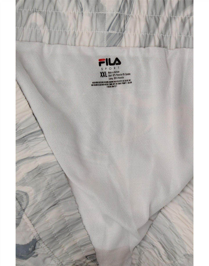 Fila Womens Sport Shorts UK 20 2XL  Grey Tie Dye Polyester