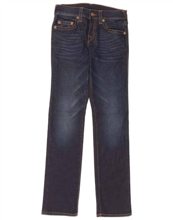 True Religion Womens Slim Jeans  W28 L34 Navy Blue Cotton