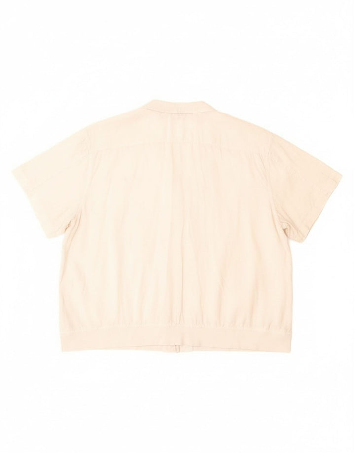 Tommy Hilfiger Womens Blouse Top UK 20 2XL White Linen
