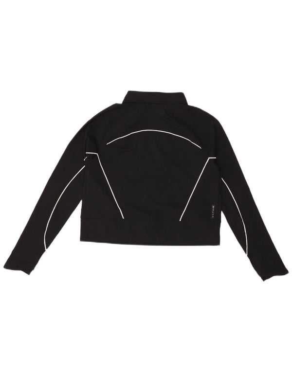 UNDER ARMOUR Womens Cold Gear Crop Sweatshirt Jumper UK 10 Small Black