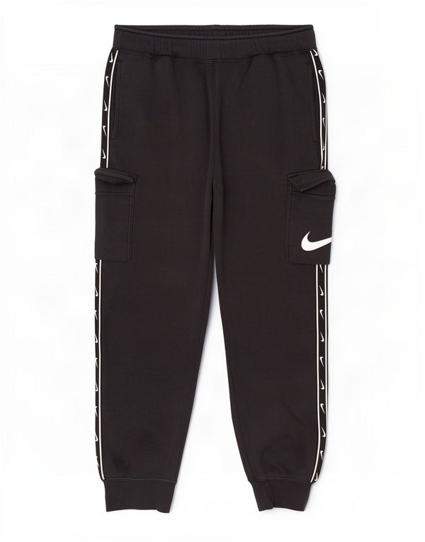 Nike Mens Cargo Graphic Tracksuit Trousers Joggers Large Black Cotton
