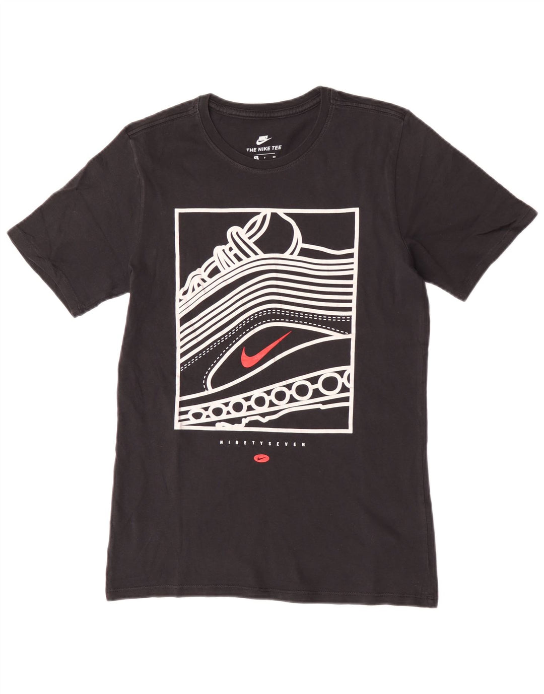 Nike Mens Athletic Cut Graphic T-Shirt Top Small Black Cotton