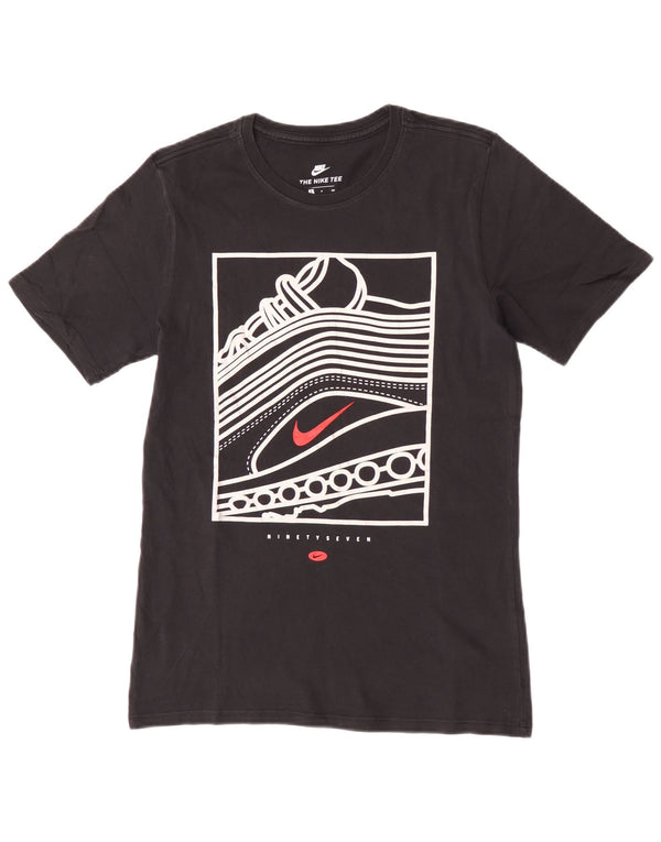Nike Mens Athletic Cut Graphic T-Shirt Top Small Black Cotton