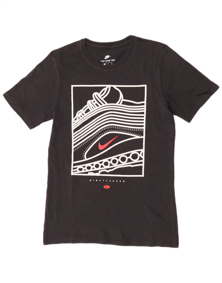 Nike Mens Athletic Cut Graphic T-Shirt Top Small Black Cotton