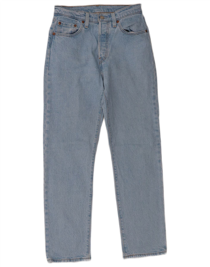 Levi's Womens 501 Straight Jeans W25 L28 Blue Cotton
