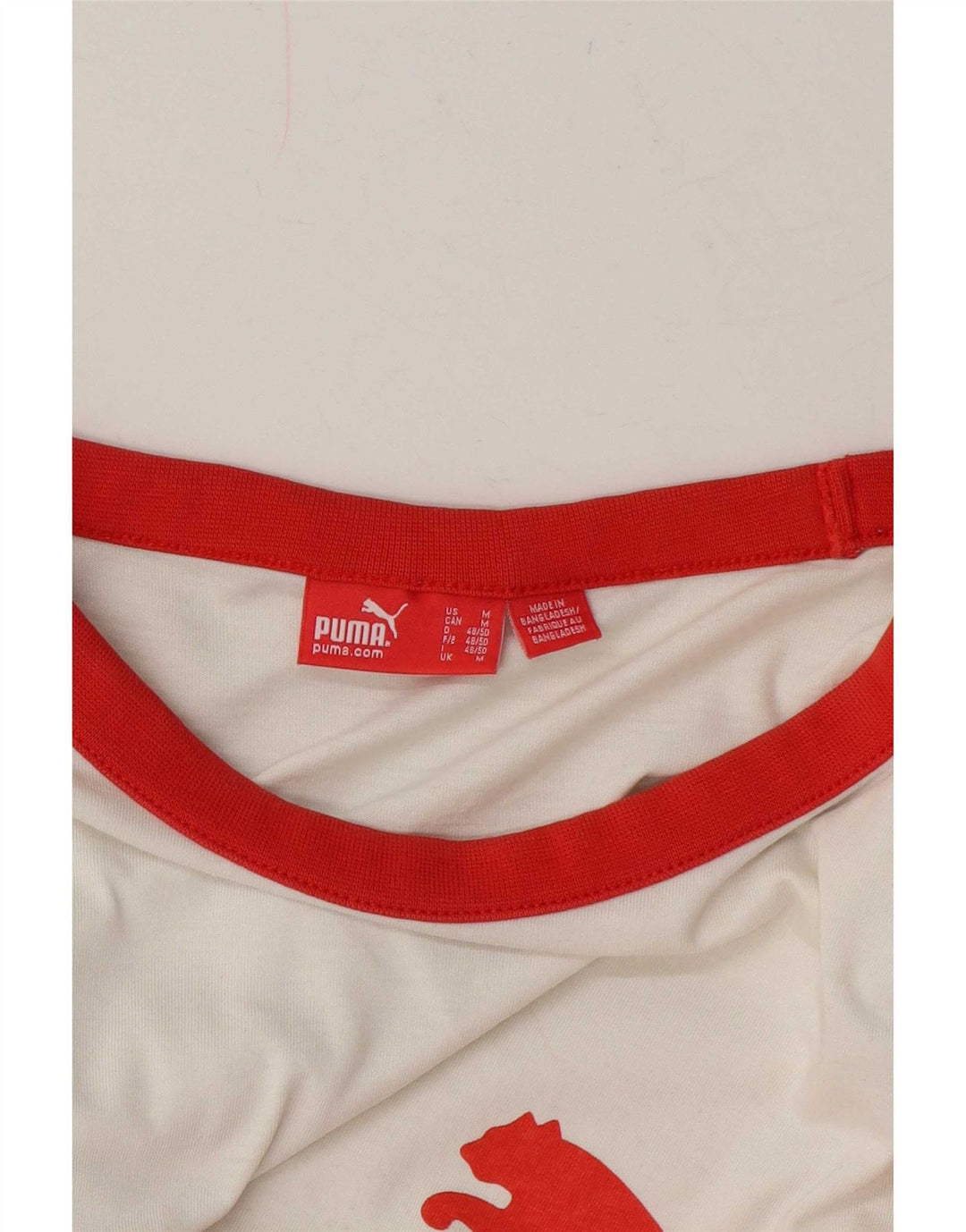 Puma Mens Graphic T-Shirt Top Medium White Colourblock