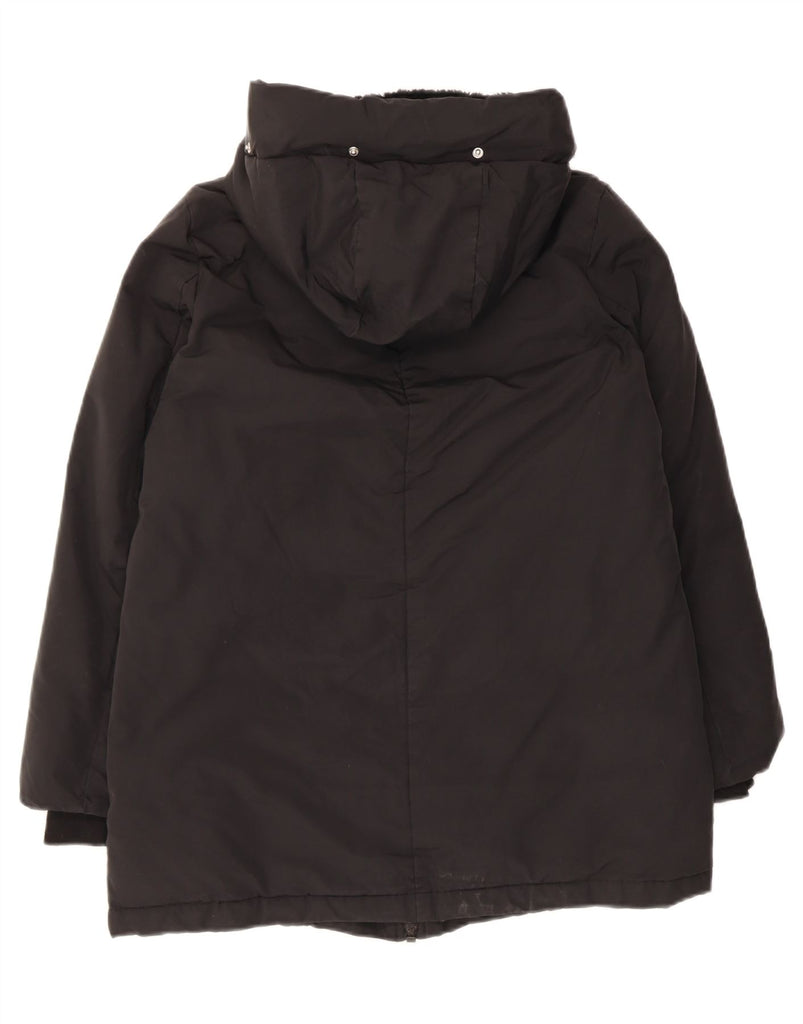 ZARA Womens Oversized Hooded Windbreaker Coat UK 10 Small Black Polyester Vintage Zara and Second-Hand Zara from Messina Hembry 