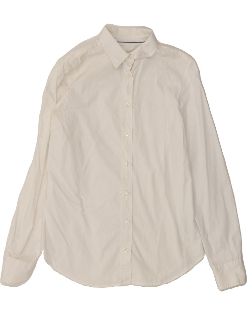 GANT Womens Shirt UK 10 Small  White Cotton Vintage Gant and Second-Hand Gant from Messina Hembry 