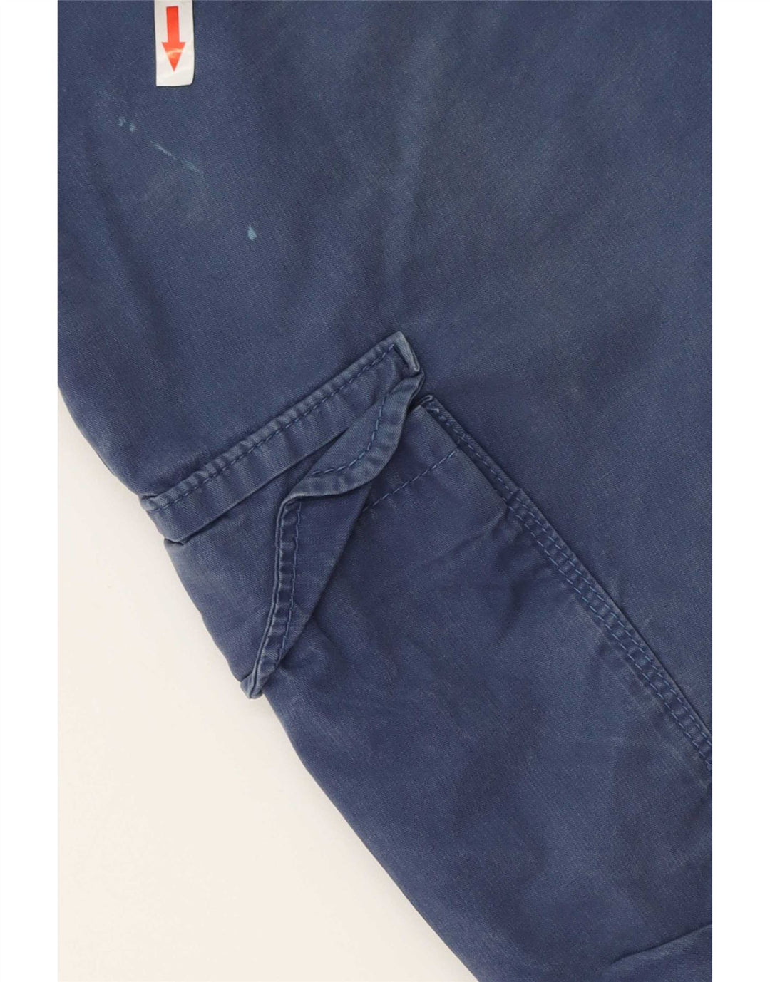 Marks & Spencer Mens Regular Cargo Shorts W36 Large Blue Cotton