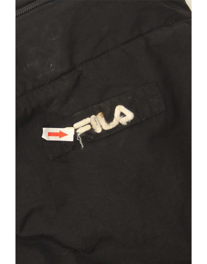 Fila Mens Hooded Padded Jacket UK 40 Large Black Polyamide