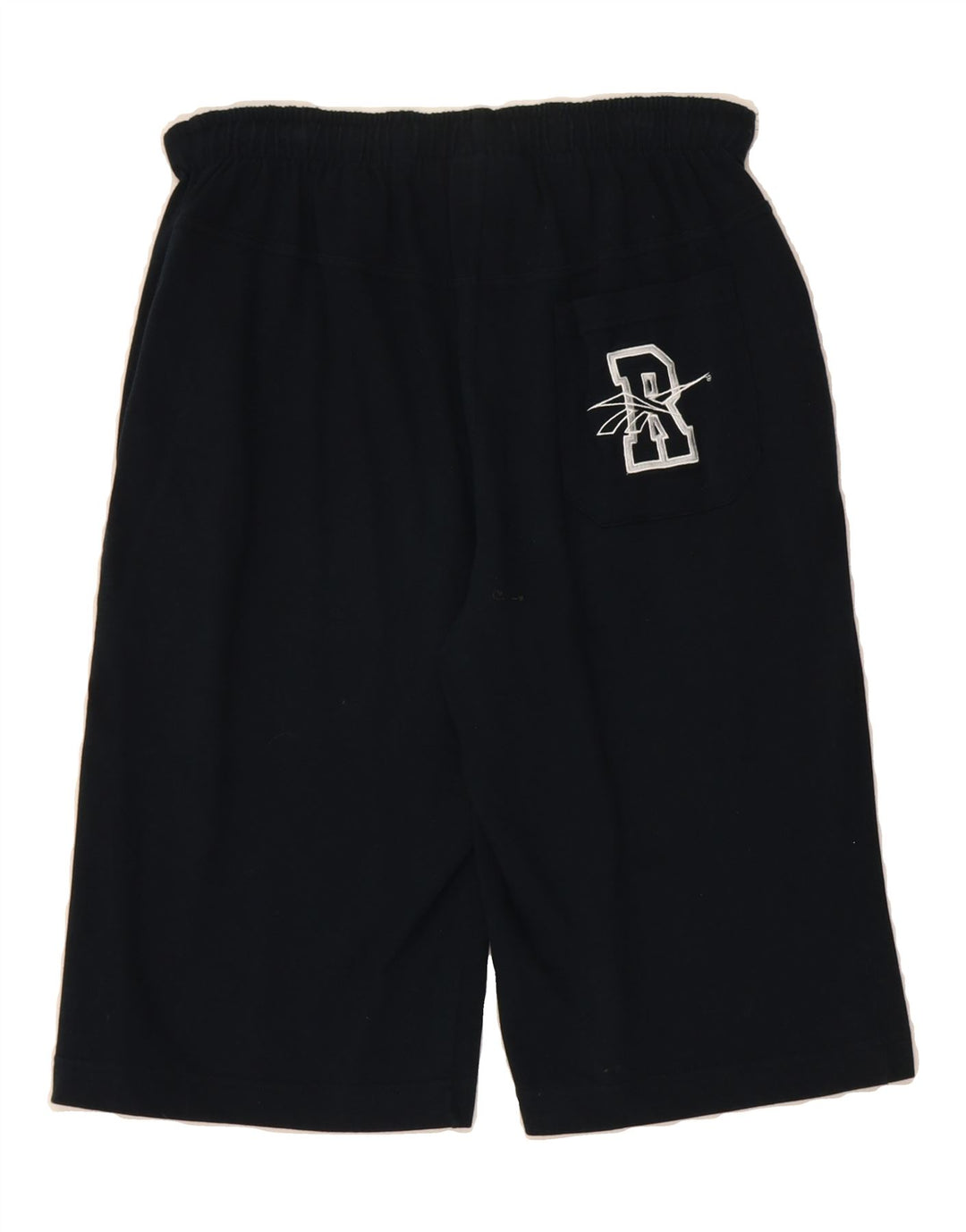 REEBOK Mens Graphic Sport Shorts Small  Navy Blue Cotton Vintage Reebok and Second-Hand Reebok from Messina Hembry 