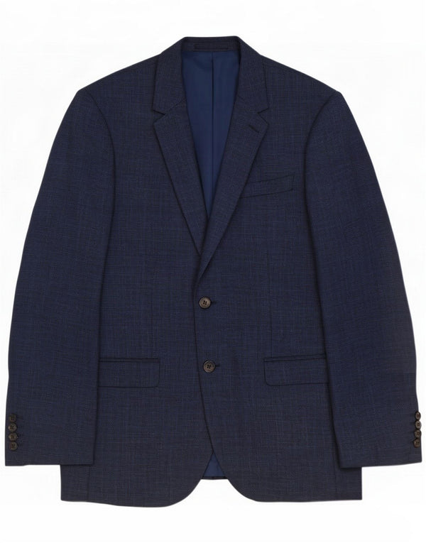 Marks & Spencer Mens 2 Button Blazer Jacket UK 40 Medium Navy Blue