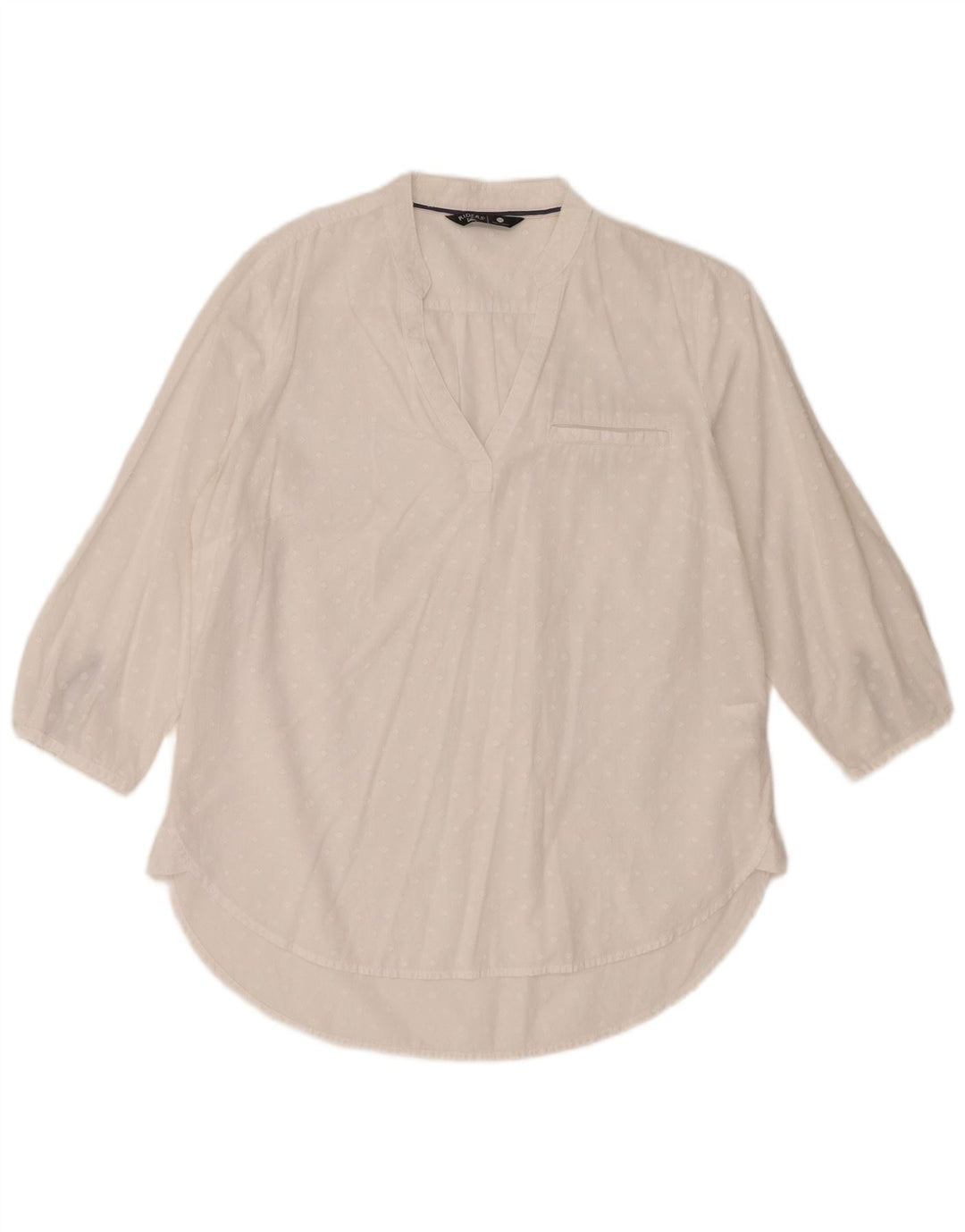 Lee Womens Riders 3/4 Sleeve Blouse Top UK 14 Medium White Cotton