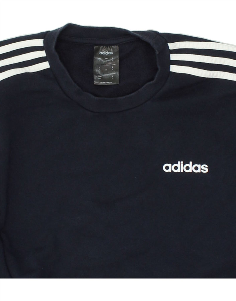 ADIDAS Mens Graphic Sweatshirt Jumper Medium Navy Blue Cotton | Vintage Adidas | Thrift | Second-Hand Adidas | Used Clothing | Messina Hembry 