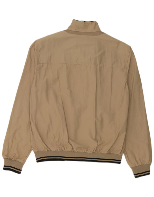 Geox Mens Respira Bomber Jacket UK 42 XL Beige Striped Cotton