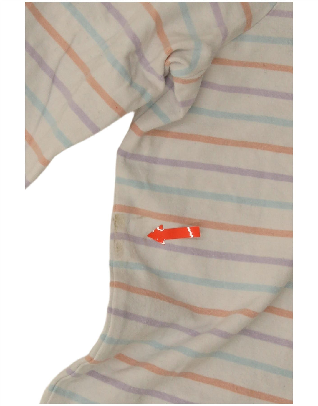 Fat Face Womens Top Long Sleeve UK 14 Medium Multicoloured Striped Cotton