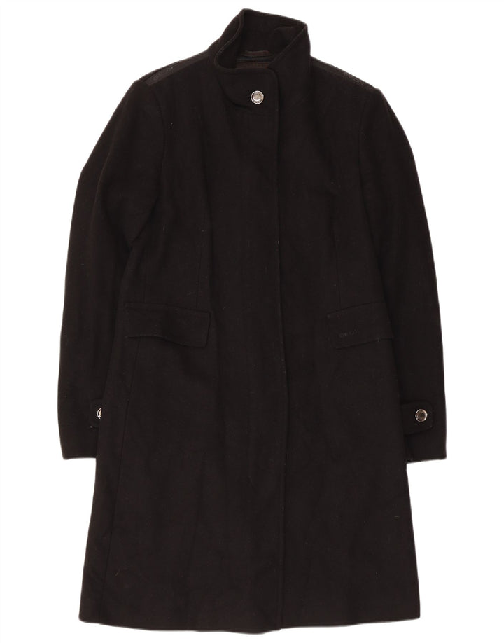 Geox Womens Respira Overcoat UK 10 Small Black Wool