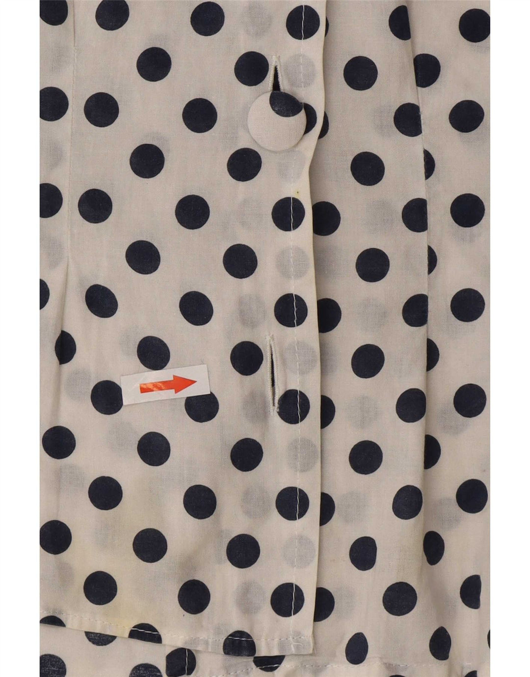 Benetton Womens See Through Shirt Blouse IT 44 Medium White Polka Dot