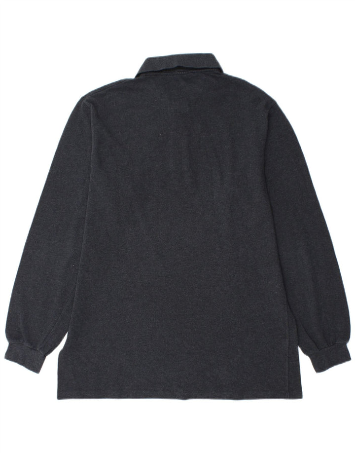 Lacoste Mens Long Sleeve Polo Shirt Size 4 Medium Grey Cotton