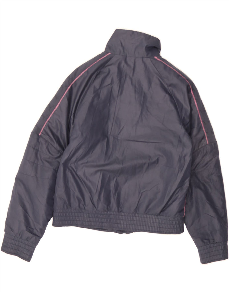PUMA Girls Graphic Bomber Jacket 11-12 Years  Navy Blue Polyester Vintage Puma and Second-Hand Puma from Messina Hembry 